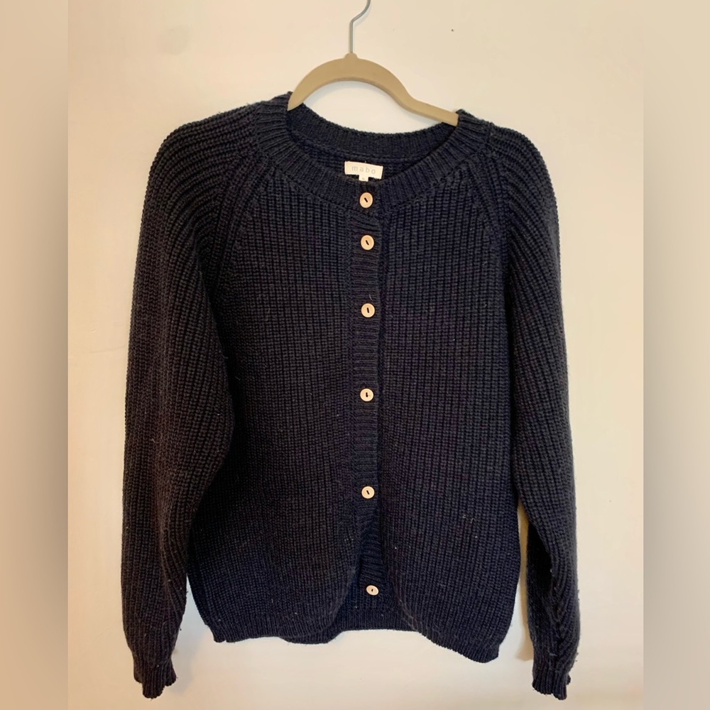 Mabo merino wool ribbed cardigan
